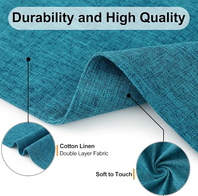 Homaxy Cloths Placemats for Dining Table Set of 4, Teal | Heat Resistant - Image 4