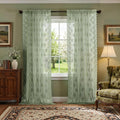 Kotile Sage Green Floral Sheer Curtains by Kotile+Curtains