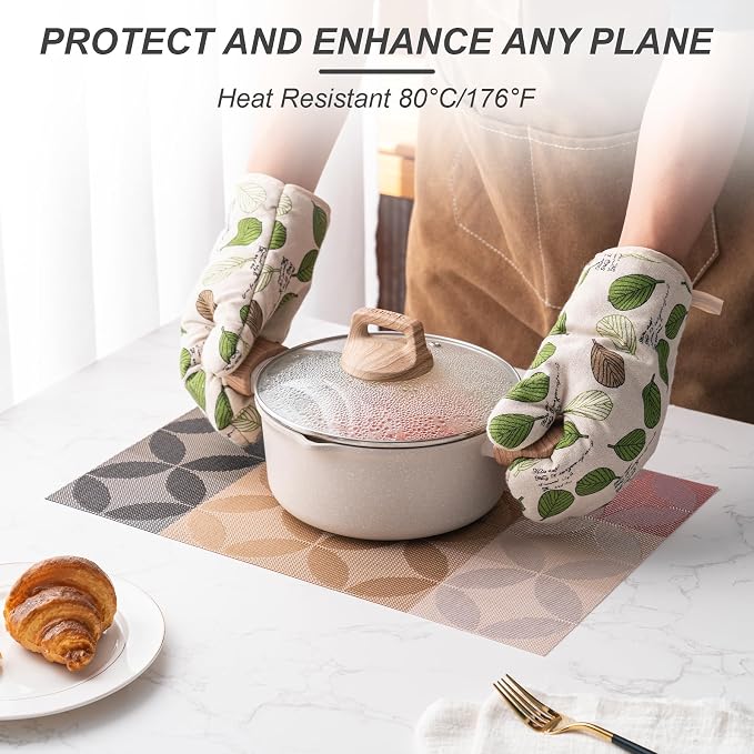 Placemats Set of 6 Washable Indoor | Outdoor Vinyl Place Mats - Image 4