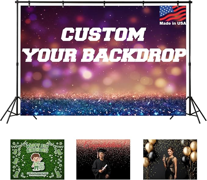 Custom Backdrop Personalized 10x6 Ft, Customized Photo Backdrop Banner by Acoweno