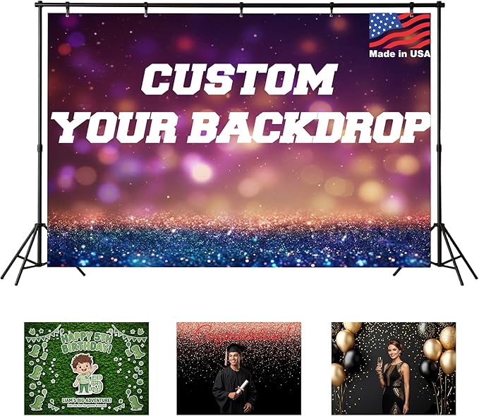 Custom Backdrop Personalized 8x6 Ft, Customized Photo Backdrop Banner by Acoweno