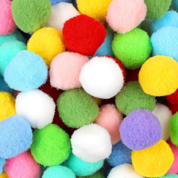 Phinus 200 PCS Pom Poms, 1 Inch Pompoms by Phinus