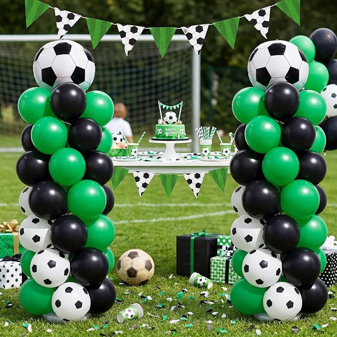 Yalikop 2 Sets Soccer Party Balloon Column Stand Kit - Image 6