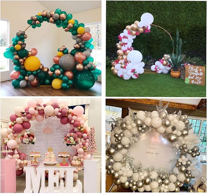 LANGXUN 9ft Large Size Metal Circle Balloon Arch Stand Decoration, Indoor - Image 5