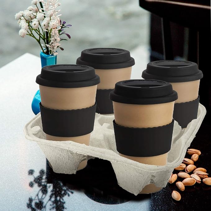 MT Products Pulp Fiber 4 Cup Drink Carrier 8-32 oz. - Image 4