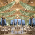 6 Panels Green Ceiling Curtains by Unknown