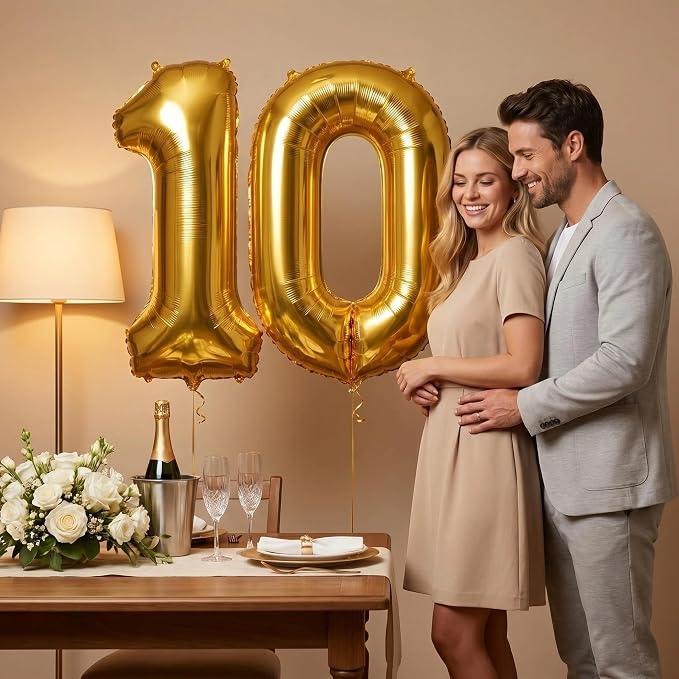 YPSelected 32 Inch Large Foil Helium Number Balloon Birthday Wedding Party 0-9 - Image 2