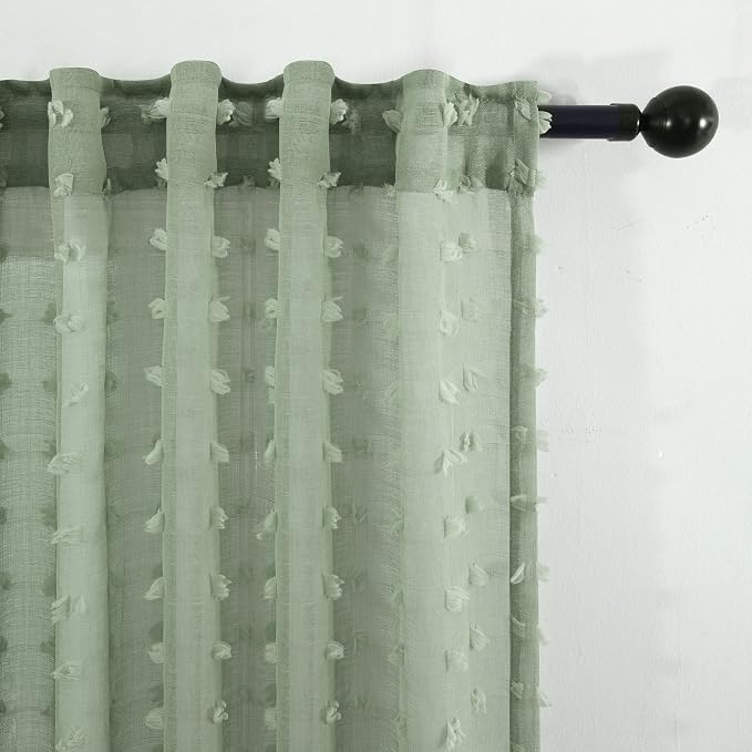 KOUFALL 2 Panels Boho Curtains 84 Inches Long - Image 8