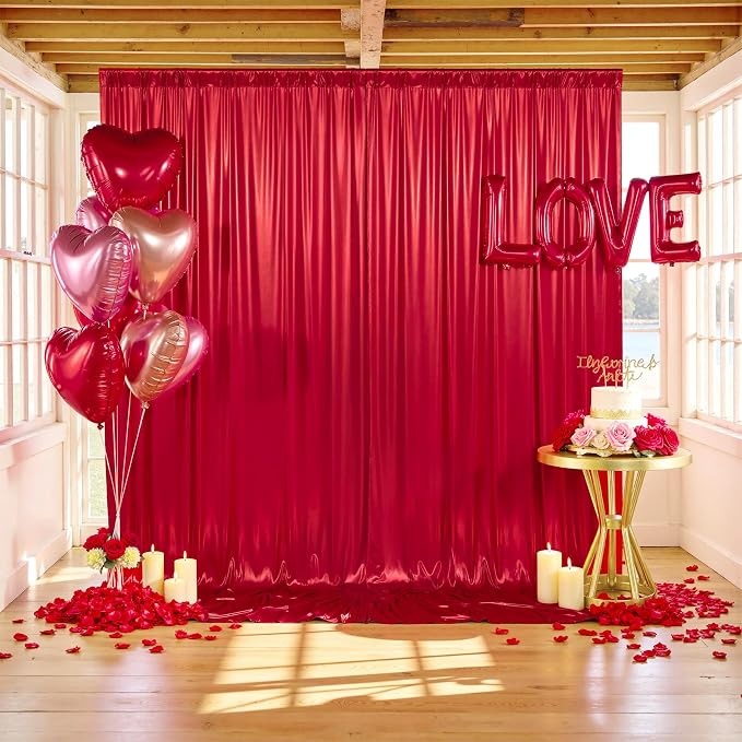 gogoparti 10x10FT Red Sequin Backdrop Curtain - Image 7