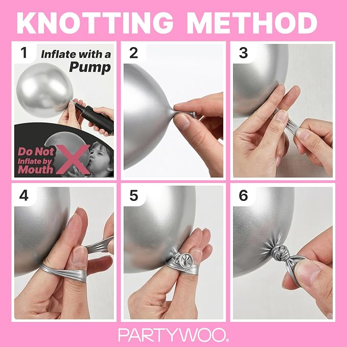 PartyWoo Pink Balloons 127pcs Matte Pink Color 36 18 12 10 5 Inch | 36 18 12 10 - Image 7