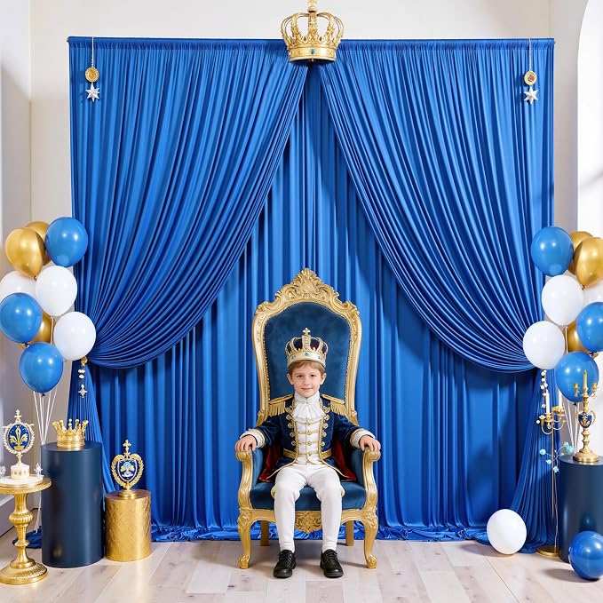 50ft×12ft Royal Blue Backdrop Curtain - Image 6