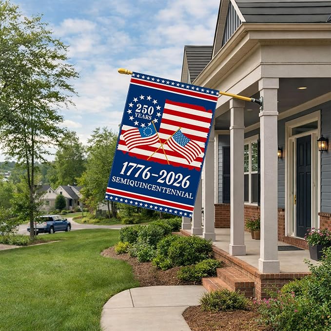 250th Anniversary America Garden Flag, 250 Years Banner USA 4th of July - Image 4