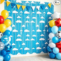 4 Packs Blue Sky Foil Fringe Curtain by BSRESIN