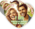 KETABAO – 7" Customized Heart Magnetic Pictures Photo Magnet for Refrigerators, Storage Cabinets and Cars – Personalized Gift Ideas