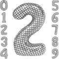 40 Inch Disco Number Balloons Large Silver Disco Ball Print Number Balloon by cocodino