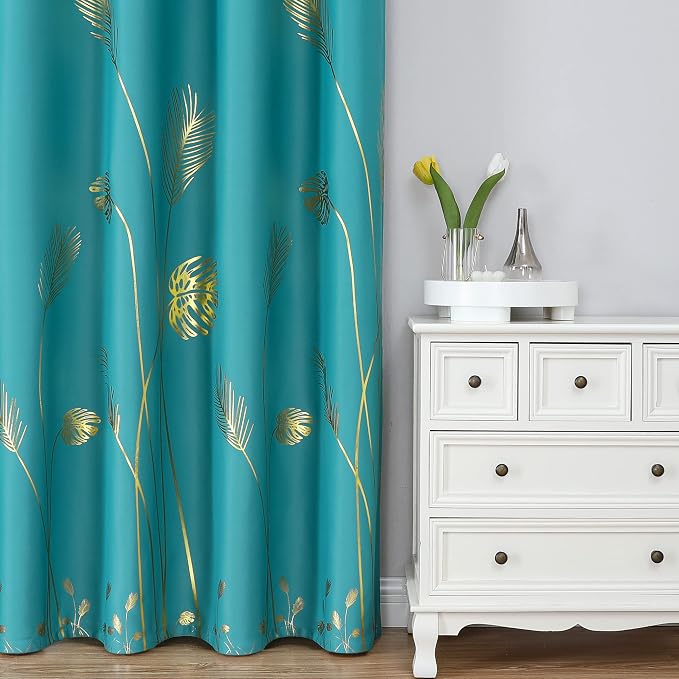 Teal Blackout Curtains 84 Inches Long - Image 2