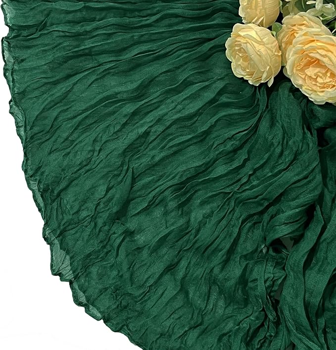 12Pack Emerald Green Cheesecloth Table Runner 20x120inch Gauze Runners | Boho - Image 8