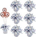Metallic Silver Balloon Weights, 6 Pack | Metallic silver PET film; helium by Unknown