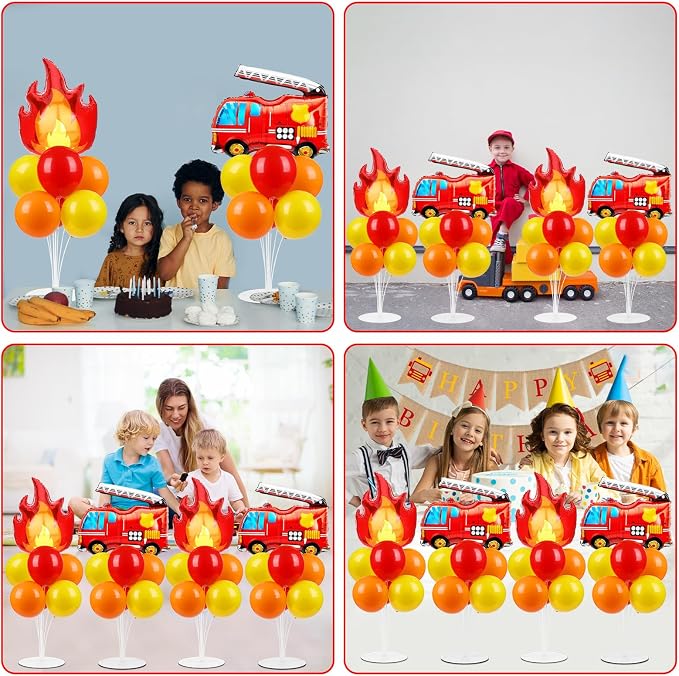 4 Sets Fire Party Balloons Stand Kit - Image 7