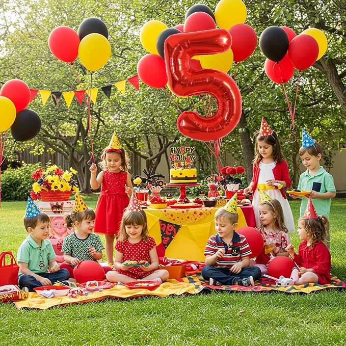 40 Inch Red Foil Number 5 Balloon - Image 5