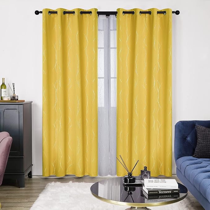 Deconovo Living Room Curtains 84 Inches Long, Thermal Insulated, Room Darkening - Image 2