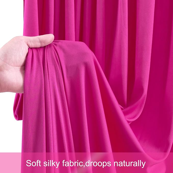 10x12 Hot Pink Backdrop Curtains - Image 6