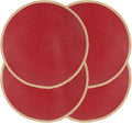Round Placemats Set of 4, Woven Table Mats, Thin Edge, 15 Inch Diameter by Noctiflorous