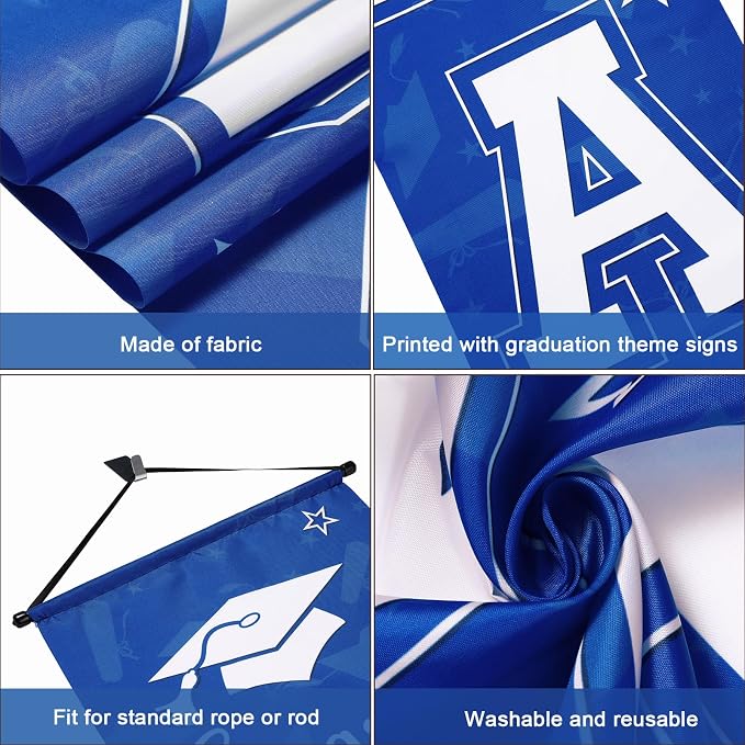 Moukeren 3 Pieces 2026 Graduation Party Decorations Graduation Porch Sign Class - Image 3