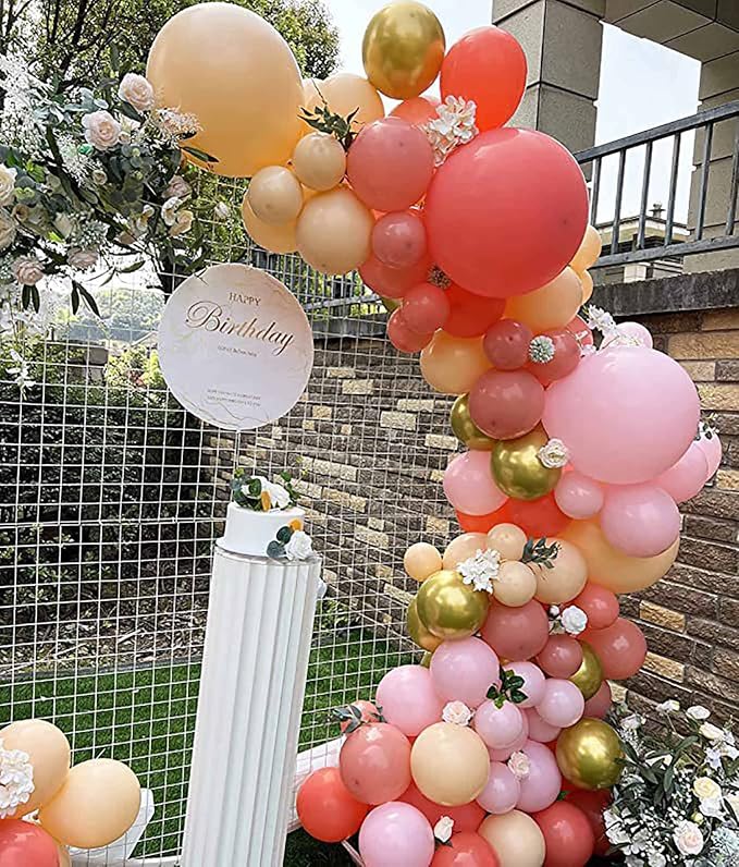 Coral Red Balloons, Birthday Decoration, Wedding Party, Baby Shower Decorations - Image 5