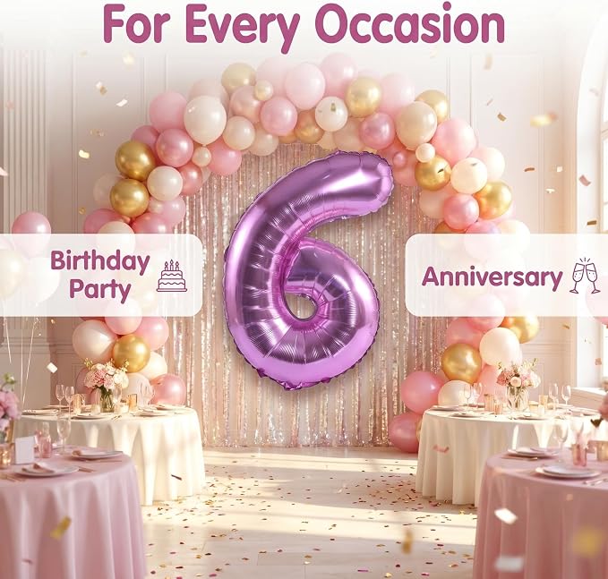 YPSelected 32 Inch Large Foil Helium Number Balloon Birthday Wedding Party 0-9 - Image 4
