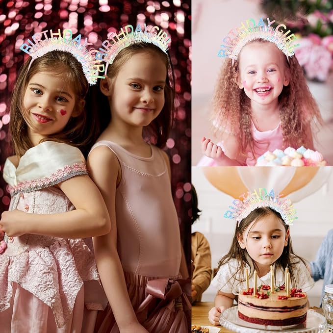 CIEHER Birthday Girl Headband Birthday Crown - Image 3