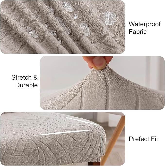 Waterproof Dining Chair Covers Set of 4 Parsons Chair Slipcovers | Double - Image 5