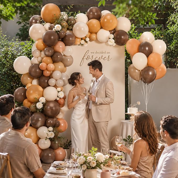 Brown Balloons Set Retro Coffee Khaki Brown Cream Balloons Neutral Mocha Cocoa - Image 5
