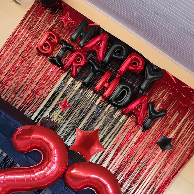 CANREVEL Happy Birthday Banner Decorations + 12Pcs Star Balloons, - Image 6