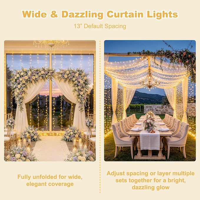 JMEXSUSS 600 LED Curtain Lights - Image 4