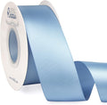 Ribbli Dusty Blue Satin Ribbon, Double Faced Satin 1-1/2 inch x Continuous 25 by Ribbli
