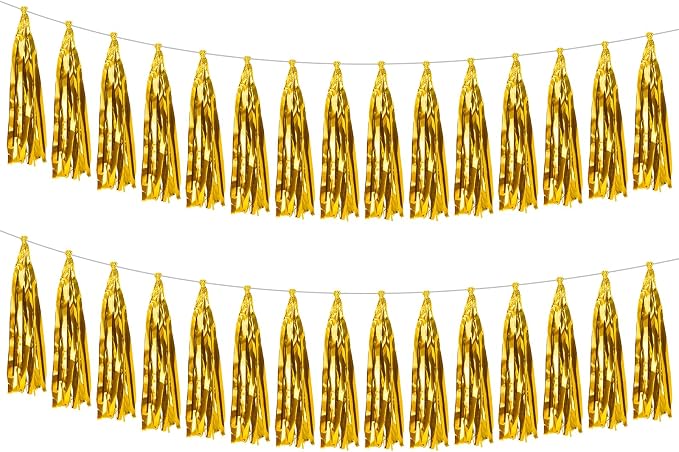 2 Pack Golden Metallic Tassel Garland by Unknown