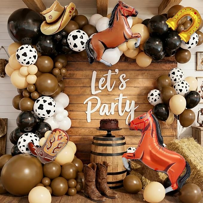 170pcs Western Cowboy Balloon Garland Arch Kit by LSYBBDECOO