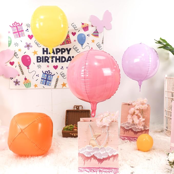22 Inch Colorful Balloons 4D, Giant Round Ball Balloons - Image 3