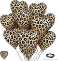 Leopard Print Heart Balloons, Animal Print Heart Shaped Helium Balloon by TAOYE