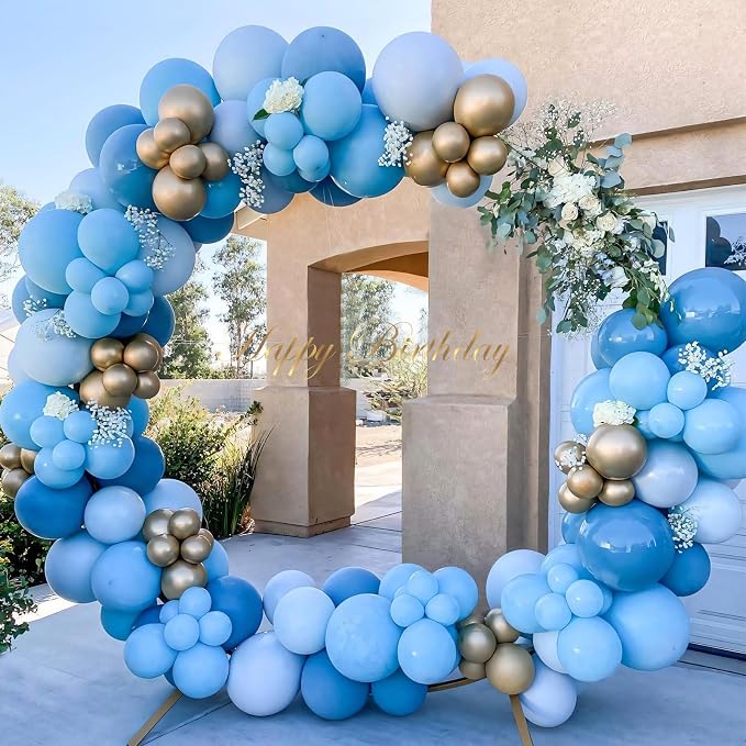 135pcs Light Blue Balloons Arch Kit Different Sizes Of 18 12 10 5 Inch Pastel - Image 4