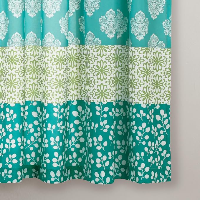 Lush Decor Bohemian Stripe Window Curtain Panels, Pair 52" W x 63" L Blue & - Image 4