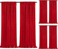 Red Sequin Backdrop Curtains-6 Panels 2FTx8FT Red Backdrop by SoarDream