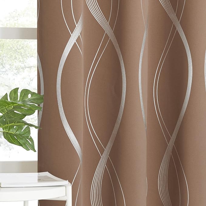 NICETOWN Bedroom Small Blackout Curtain Panels, Window Treatment Thermal by NICETOWN
