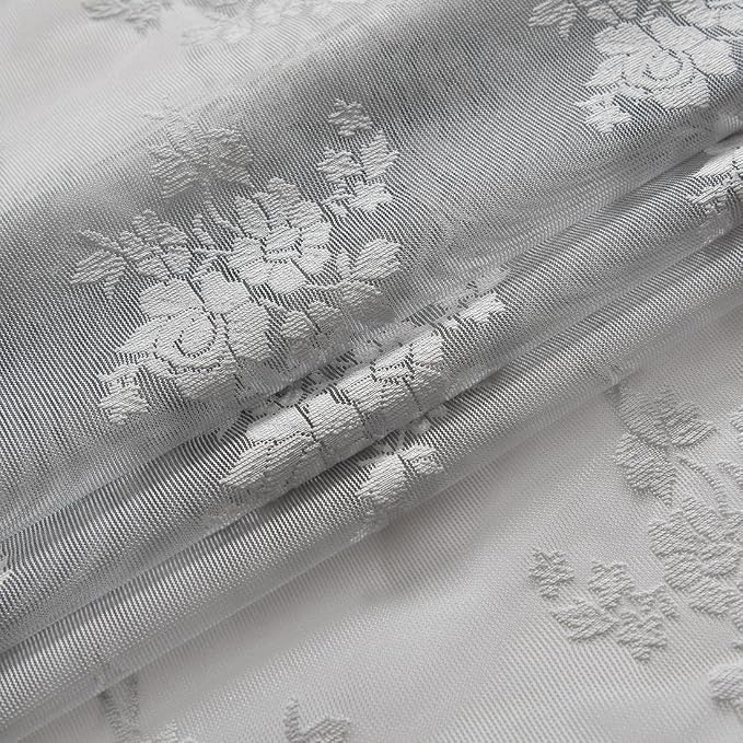 Kotile Grey Lace Curtains 84 Inch Length 2 Panels Set - Image 7