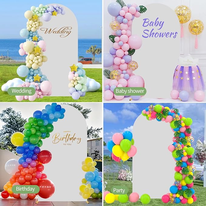 7.2FT Metal Arch Backdrop Stand Gold Wedding Balloon Frame Pergola Arbor | - Image 8