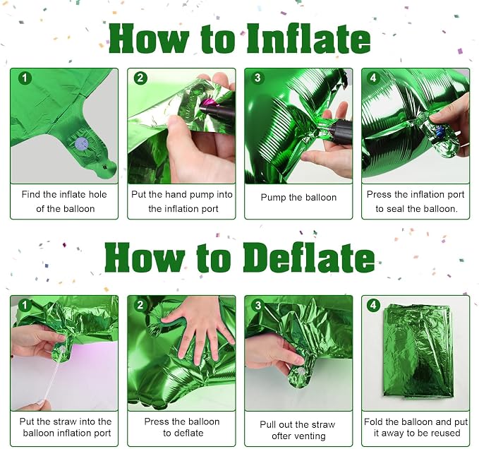 40 Inch Emerald Green 1 Balloon Number, 0-9 Set Large Number Foil Helium - Image 3