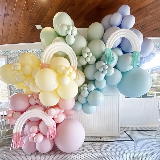 Voircoloria 105pcs Pastel Party Latex Balloons, 12inch | - Image 7