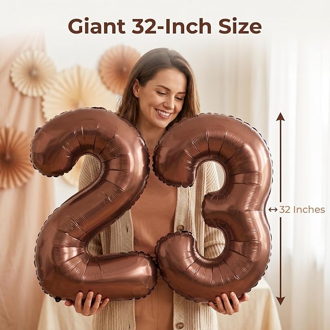 YPSelected 32 Inch Large Foil Helium Number Balloon Birthday Wedding Party 0-9 - Image 4