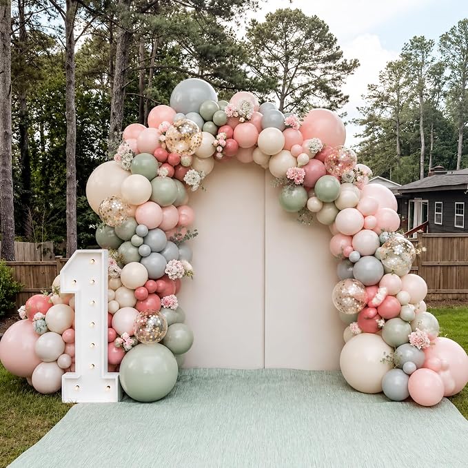 Pastel Balloon Arch Kit for Pastel Wildflower Party Decorations | Double - Image 3